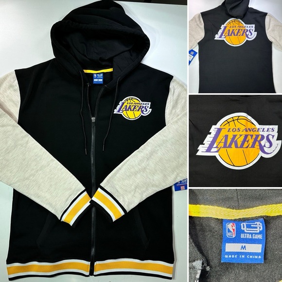 Other - LA Lakers Full Zip Hoodie Jacket Ultra Game NBA Vintage Rare M Retail $75